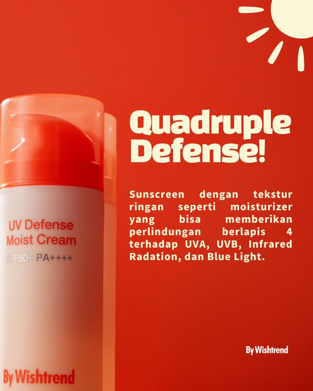 By Wishtrend UV Defense Moist Cream post, red tone