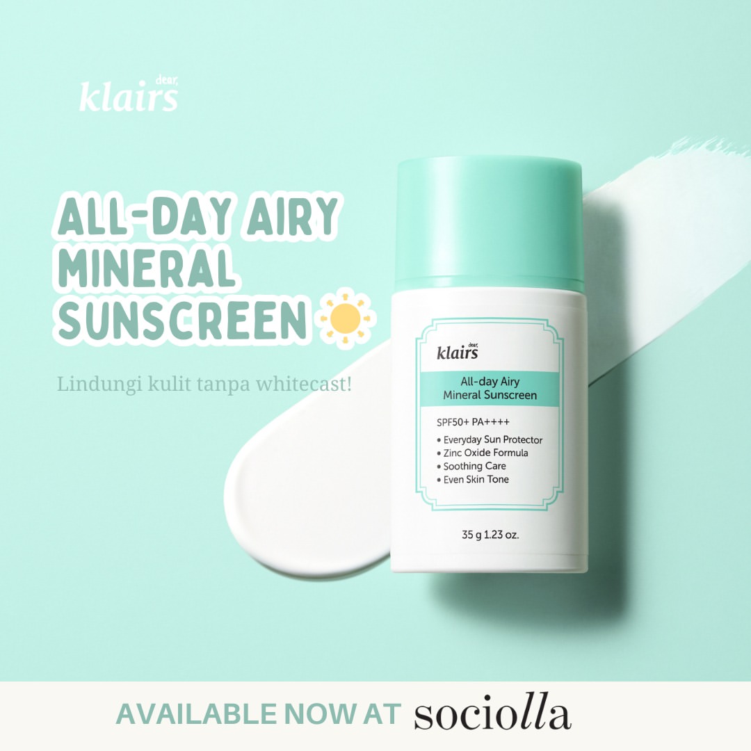 All-day Airy Mineral Sunscreen post, bright green tone